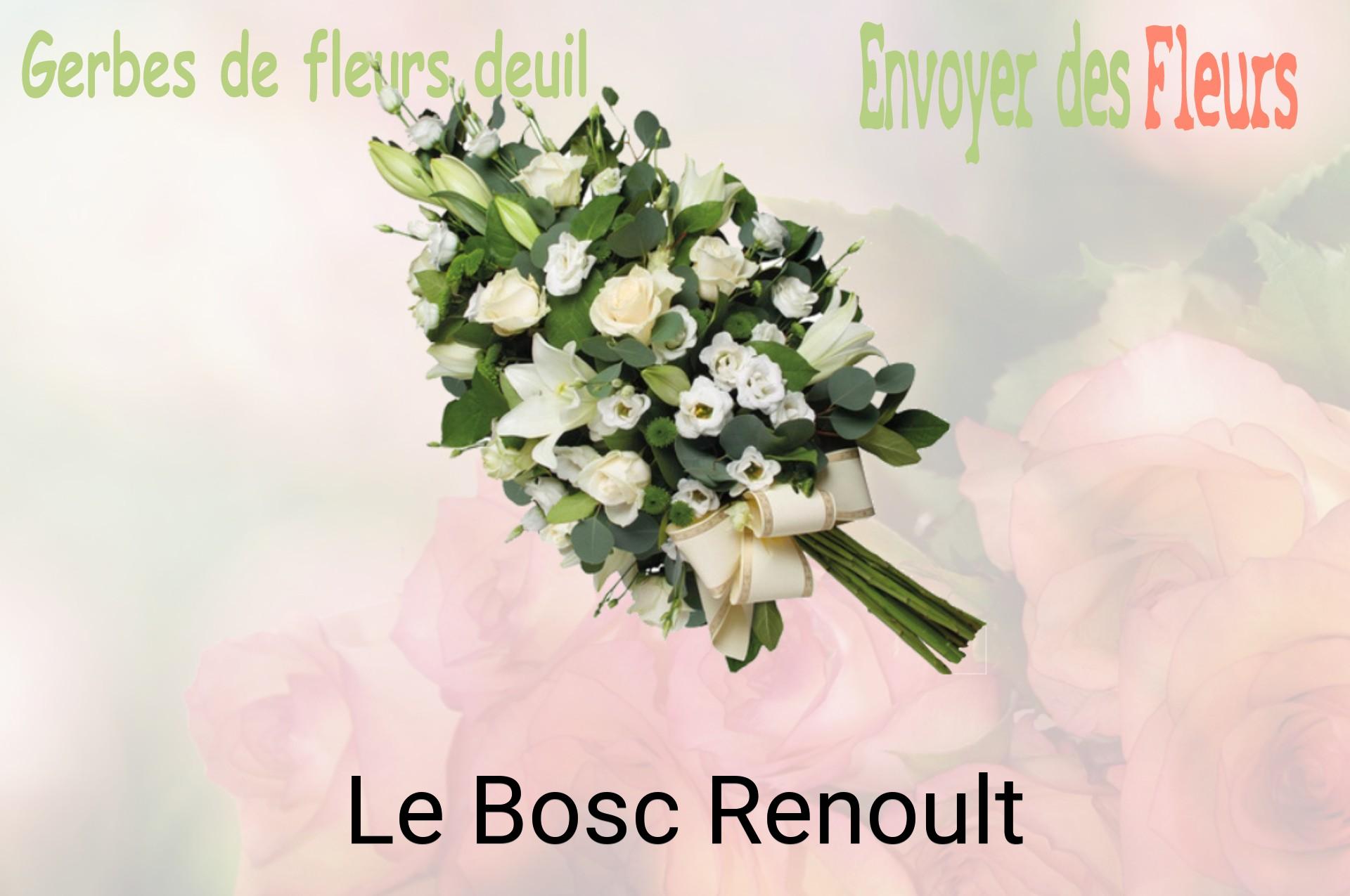 Gerbe de fleurs de deuil livrée à Le Bosc-Renoult